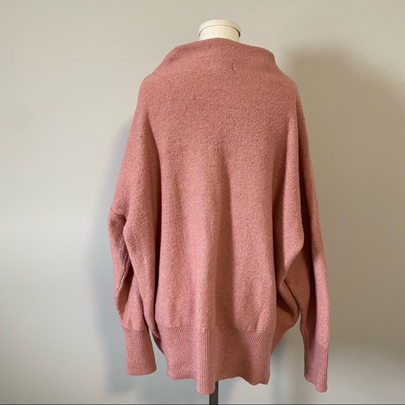 Ava & Viv Mock Neck Knit Sweater Dusty Rose - Picture 9 of 13
